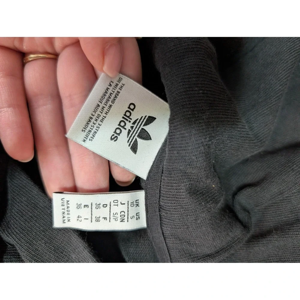 Adidas Hoodie Mens S Black Pullover Oversized Lightweight Graphic‎ Originals